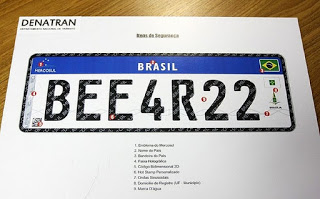 Veículos registrados no Brasil terão de trocar suas placas para seguir o padrão Mercosul